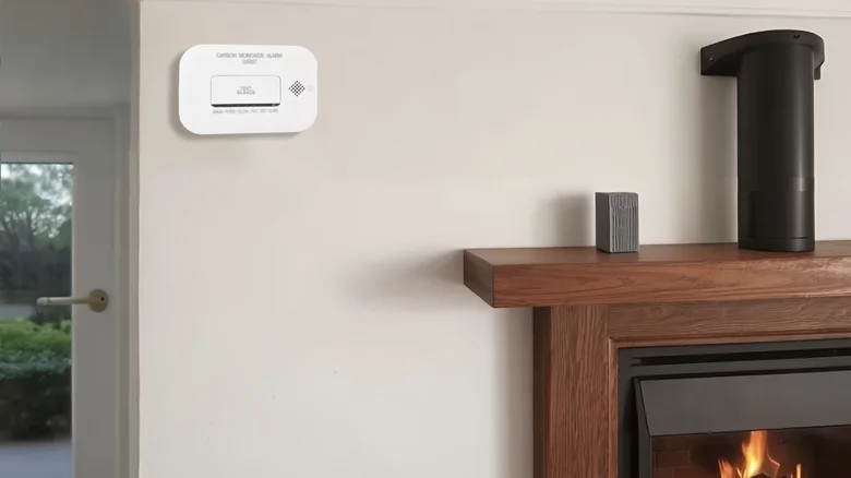 Alarm na oxid uhelnatý v obývacím pokoji